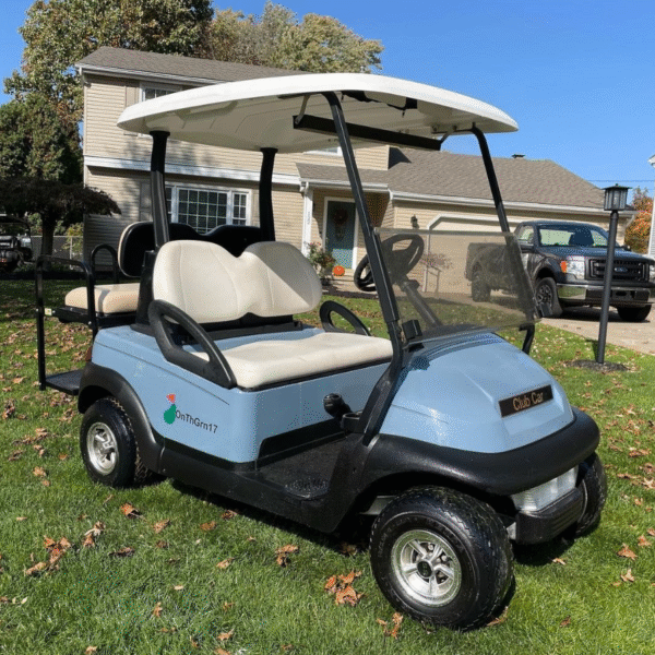 Club Car Precedent 48V Electric Golf Cart - Blue/White Edition