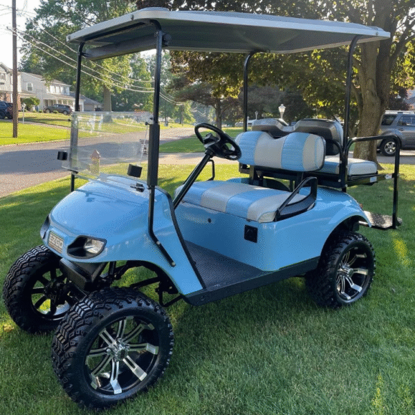 EZGO TXT 48V Electric Golf Cart - Baby Blue Edition
